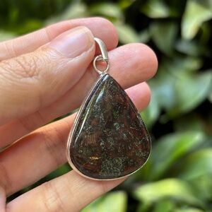Dragon Blood Jasper .925 Sterling Silver Pendant